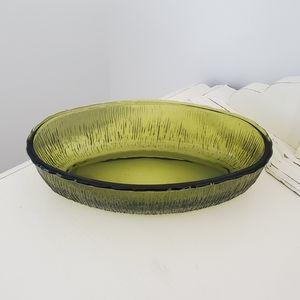 Vintage Glass Oval Bowl